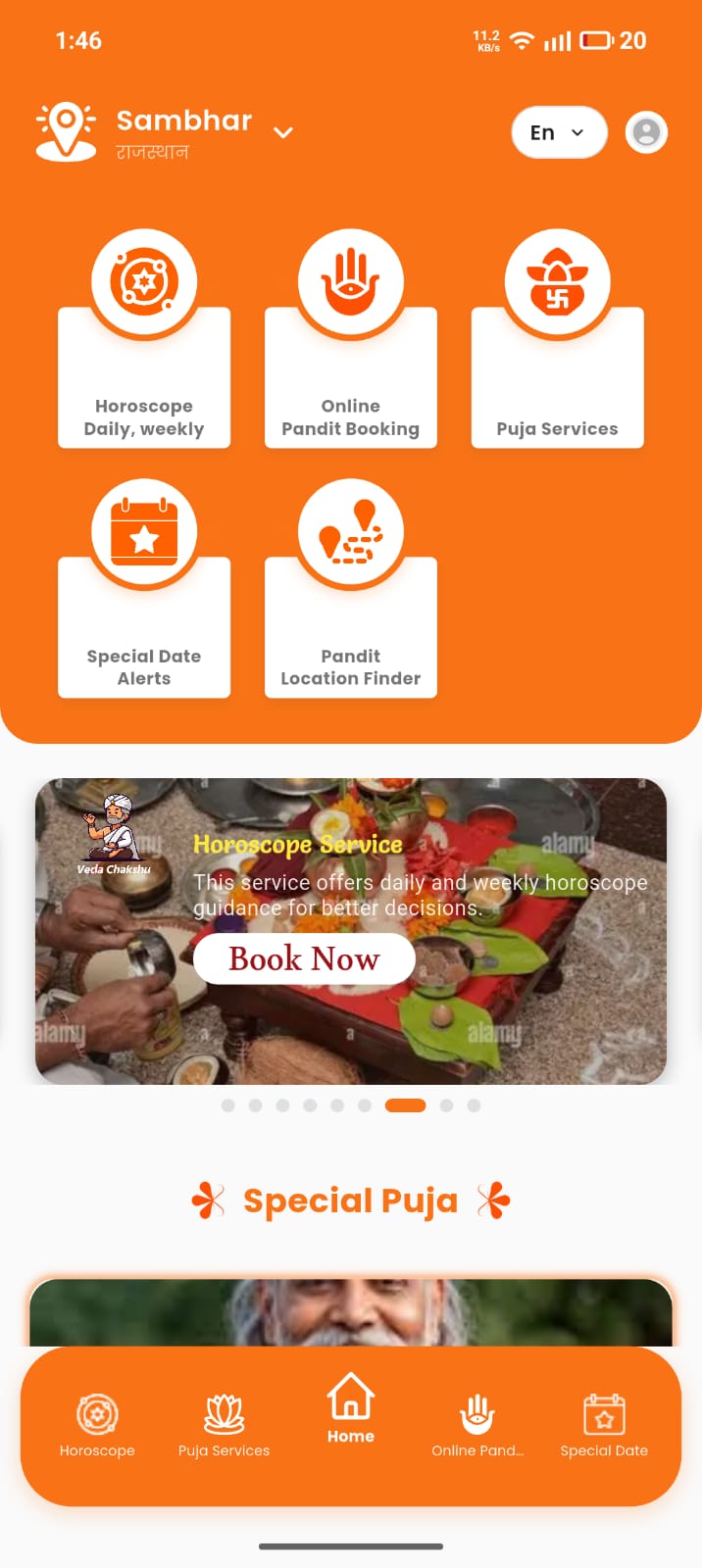 Home & Horoscope Dashboard
