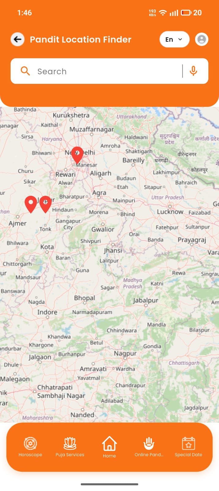 Live Pandit Tracking